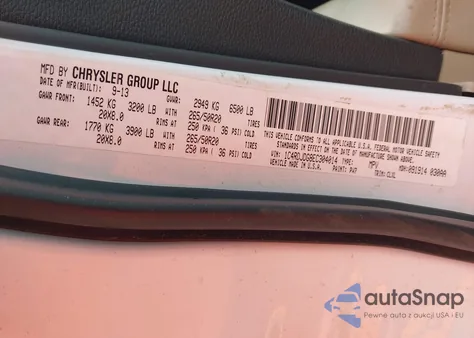 2014 Dodge Durango Limited z USA, uszkodzony, nr VIN 1C4RDJDG8EC304014